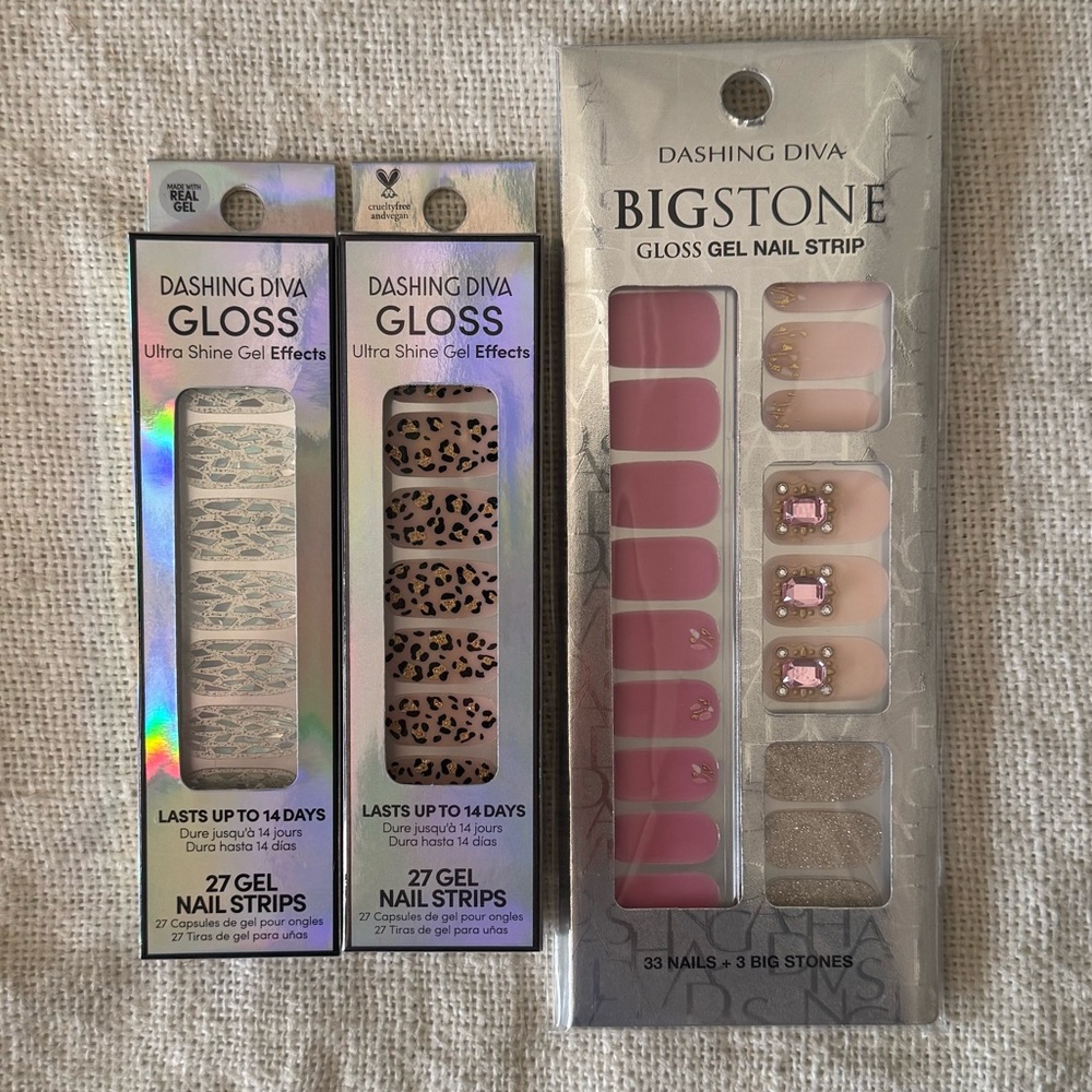 (SOLD) Dashing Diva Gloss Gel Nail Strips Set